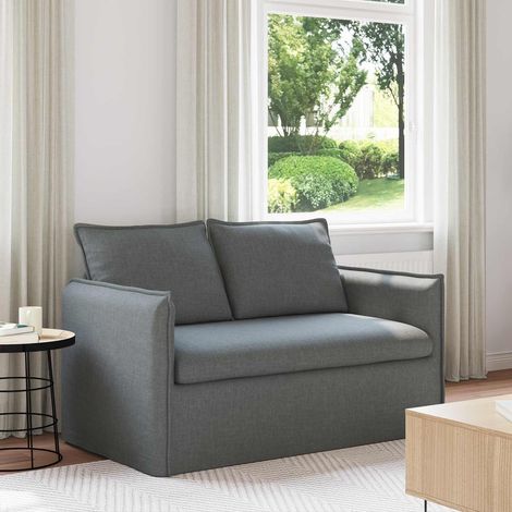 Sofa Dunkelgrau 136 x 82 x 85 cm Stoff