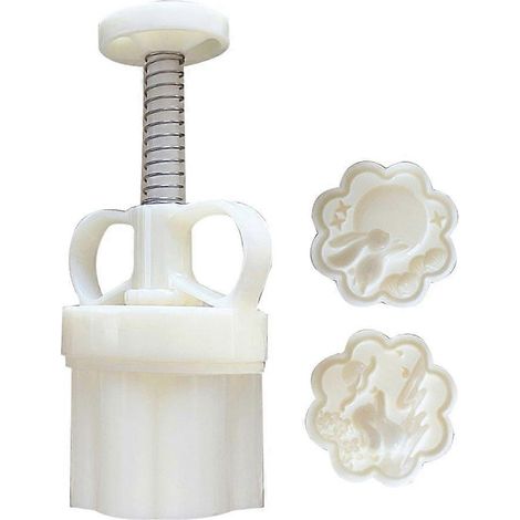 Moule à gâteaux de lune en plastique, tampon à biscuits pratique, fournitures de pâtisserie pour la cuisine, moule à pâtisserie réutilisable, outil de façonnage de mooncakes. (1/4)
