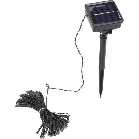 50 LED-Solar-Lichterkette, 8 Modi, IP65 wasserdicht, dekorative Außenbeleuchtung für Garten und Hof, 7 Meter, Weiß (1/5)