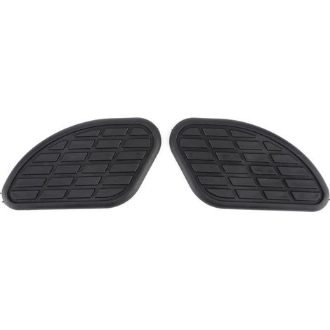 Pair of protection of Tension for tank of fuel of motorcycle, self-adhesive universal Vintage for handle of genou, black (1/5)