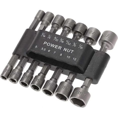 Jeu de 14 pièces comprenant un tournevis électrique, des forets, une clé à douille métrique, un jeu de tournevis 1/4" et un adaptateur de mandrin à changement rapide. (1/5)