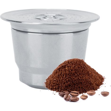 Compatible avec les machines à café NESPRESSO U (capsule en acier inoxydable, capsules réutilisables) (1/5)