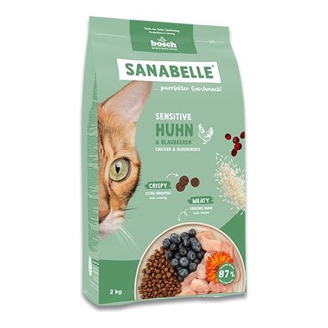 BOSCH Sanabelle Sensitive au poulet - croquettes pour chat - 2 kg (1/4)