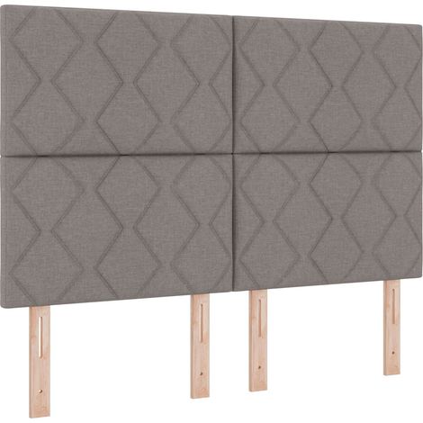 Maison Exclusive - Tête de lit LED Taupe 160 cm tissu (1/5)