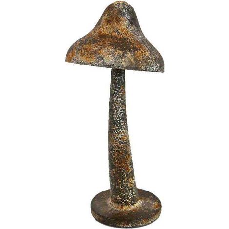 Champignon en fer patiné 14 x 27 cm