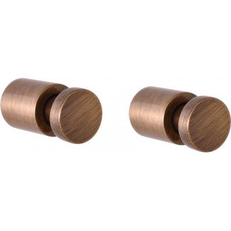 Lot de 2 patères COLORADO en laiton bronze 3cm x 1,6cm (1/2)