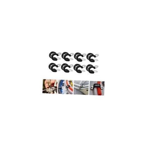 Colliers de fixation de tubes P-Clips de serrage avec insert en caoutchouc choix: Ø 50mm / Band 15mm, 8 Pièces (1/4)