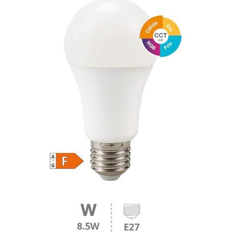 Ampoule LED standard 8,5W E27 RGB + CTT