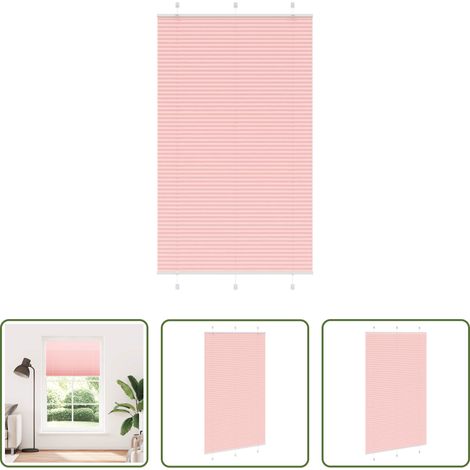 vidaXL Sonnenschutz -  Plissee Rosa 115x200 cm Stoffbreite 114,4 cm Polyester (1/5)