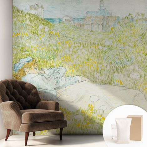 Fototapete Vliestapete mit Kleber - modern Wohnzimmer - Wanddekoration - einfach anzubringen Frühlingsentspannung 250x250 cm (1/5)