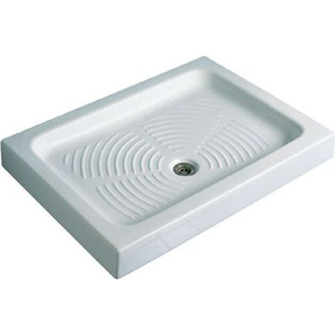 Piatto doccia 80x100 Ceramica H11,5 Azzurra Stella bianco lucido