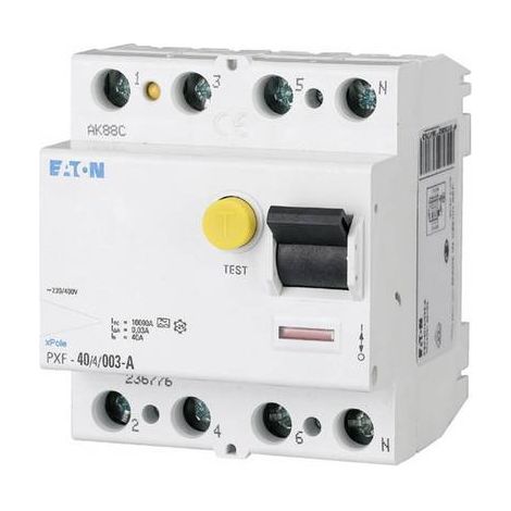 Eaton Disjoncteur différentiel (RCCB), 80A, 4p, 300mA, Type A, 102879 (1/2)
