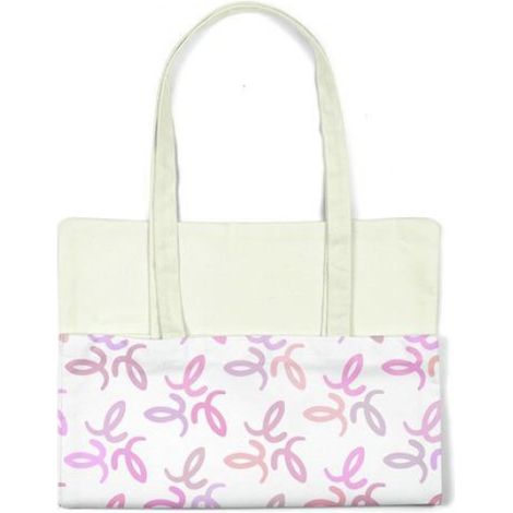 Sac shopping - Bonamaison - Rose - Coton - 34x40 cm (1/4)