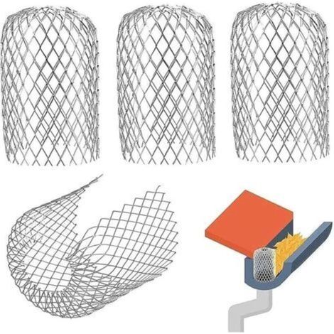 4 Pack Metal Gutter Guards Expandable Filter Screen Leaf Strainer Downspout Guards for Gutters Downspout (1/5)