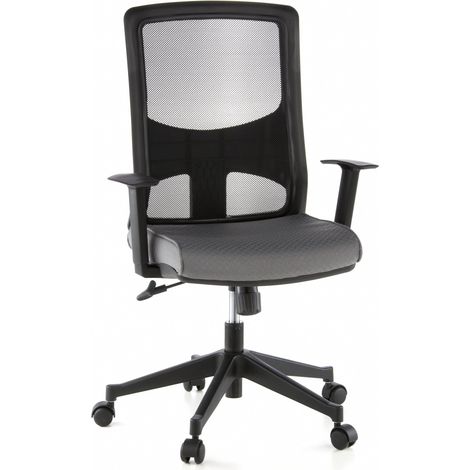 Bürostuhl / Chefsessel LAVITA Netzstoff schwarz / grau hjh OFFICE (1/5)