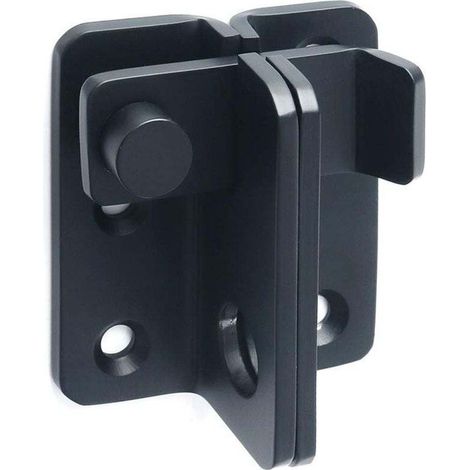 Verrou Porte Coulissante Serrure Volet Loquet Porte Verrou Portail à Bascule Boulon avec Vis pour Porte, Fenêtre, Placard et Jardin, Finition Noir Mat en Acier Inoxydable (1/3)