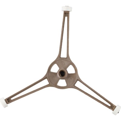 Rouleau de support de plateau tournant pour micro-ondes avec triple bras et anneau de guidage, pièce de rechange en plastique pour châssis plat de 24,5 cm, diamètre de roue 14 mm, rayon de (1/5)