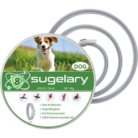 Collier antiparasitaire 8 mois ajustable imperméable taille unique pour chien (1/5)