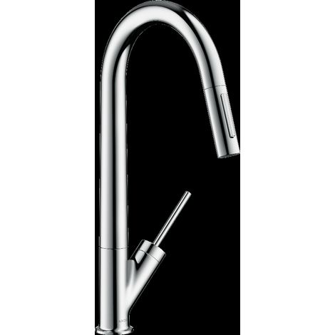 Robinet de cuisine à levier unique AXOR STARCK avec douche extractible, chromé (1/2)
