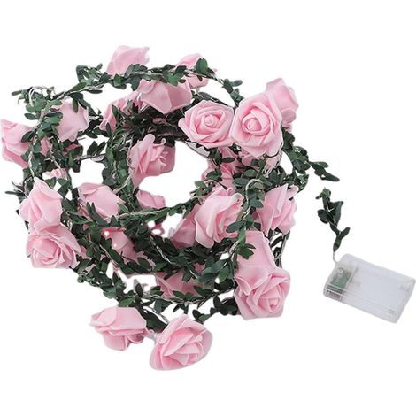 Guirlande Lumineuse En Rotin - 300 cm - 20 Led - Alimentation Piles AA - Pour Décoration Intérieure Romantique - 1 Pièce (1/5)