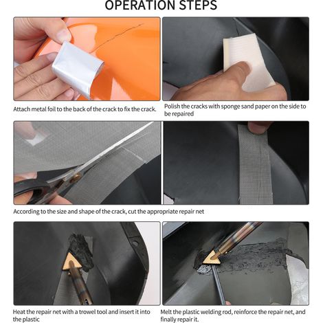 Kit de soudage plastique 150W, pistolet à souder et fer à souder 2 en 1, pistolet à souder pour réparation de pare-chocs de Kayak, Station de travail, outil thermique électrique (1/5)