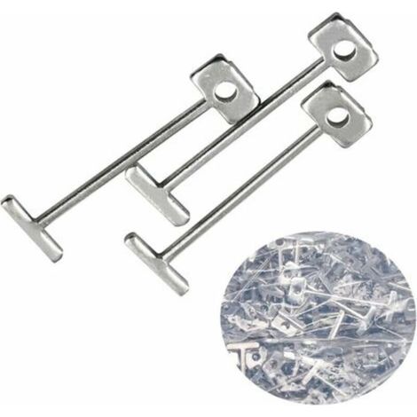 Croisillon de carreleur Lot de 200 aiguilles de rechange en acier de 1,5 mm pour système de nivment de carrelage et de sol, goupille remplaçable et réutilisable pour construction de murs et de sol