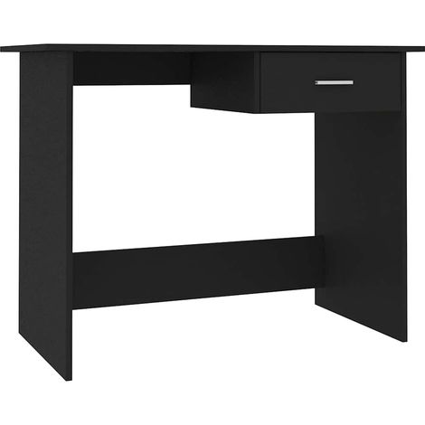 Escritorio de aglomerado negro 100x50x76 cm vidaXL (1/5)