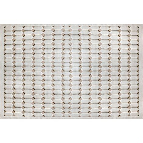 Tapis beige à motifs hexagonal 160 x 230 cm KELVYN (1/4)
