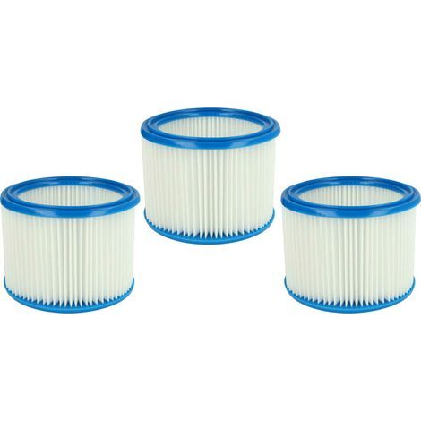Vhbw – Set mit 3 Faltenfiltern für Makita Staubsauger VC2012L, VC2511, VC2512L, VC3011L und VC3012L – Nass-/Trockensaugen – Schnelle Montage