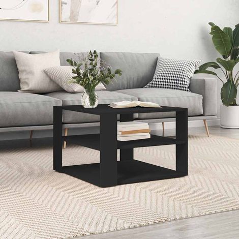 vidaXL Tavolino da Salotto Nero 58x58x40 cm in Legno Multistrato