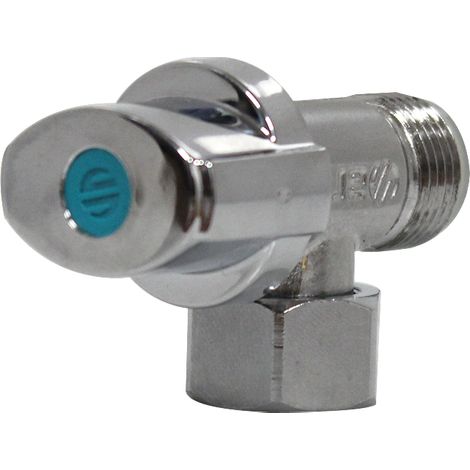 Robinet équerre NF Mâle 3/8" (12/17) Femelle écrou libre 3/8" (12/17) chromé - Arco