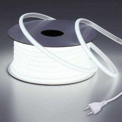 220V Ruban LED COB Exterieur Etanche 4M 6000K Blanc Froid, Flex Découpable IP65 Bande LED Étanche Sans Transformateur, Prise Incluse, pour Chantier (1/5)