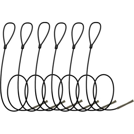 Irovami Déboucheur de canalisations de 76 cm (30 pouces), brosse flexible pour éliminer les cheveux, revêtement en nylon, convient pour les douches, les cuisines et les baignoires, lot de 6 (1/5)