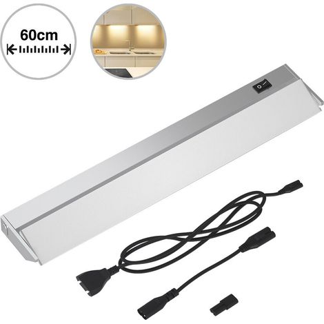Lampada Luce Sottopensile 60 cm Mobili Cucina Armadio Barra 60 LED in Alluminio (1/5)