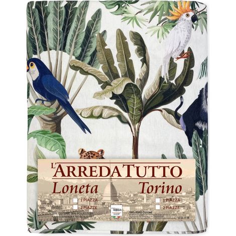 TELO ARREDO copritutto GRAN FOULARD COPRILETTO copridivano GIUNGLA 2 PIAZZE