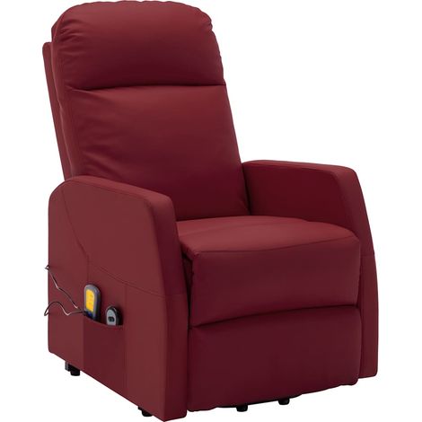 Maison Exclusive - Poltrona Alzapersona Rosso Vino Similpelle (1/5)