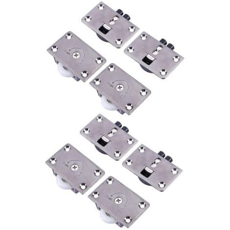 Neuf Type Roulements à Bille Coulissant Pièces Armoire de Roulette Placard la Porte Poulie Coulissante Diamètre 24mm Roues Roulettes 4 Paires