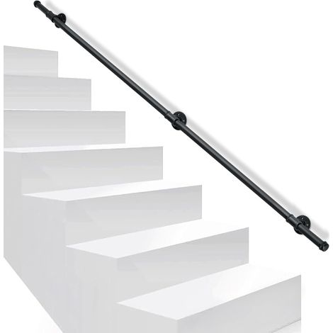 SWANEW Ringhiera per scale Corrimano antiscivolo in metallo acciaio zincato Ringhiera per scale in ghisa per uso interno esterno 200cm (1/5)