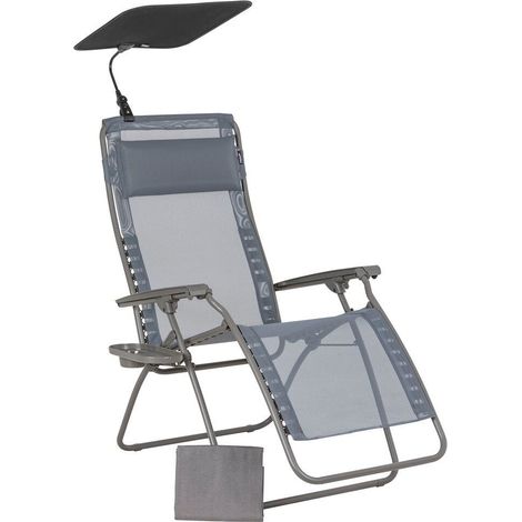 Set Relaxsessel und Zubehör - Zen Edition - Texplast - Grau Silex - Lafuma Mobilier