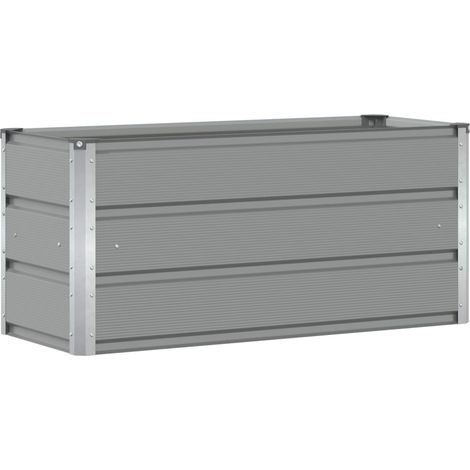 Maison Exclusive - Pflanzkübel Hellgrau 100 x 40 x 45 cm Stahl