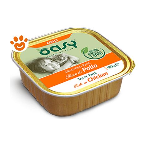 Oasy Cat Delizioso Patè Adult Pollo - Oasy Cat Delizioso Patè Adult Pollo - Vaschetta Da 100 Gr