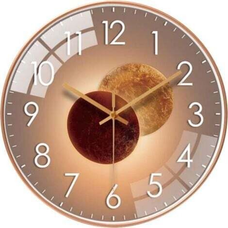 12 Pouces Horloges Murales Silencieuse de Salon Cuisine Modernes Design Pendules Murales 30cm Horloge à Quartz Suspendue Horloge Murale (Vénus Or)