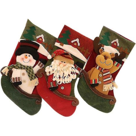 Chaussettes de Noël Sacs cadeaux Fournitures cadeaux de Noël Chaussettes de Noël (1/4)