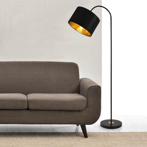 Lampada da Terra Toledo con Paralume Cilindrico Orientabile - Nero lux.pro (1/5)