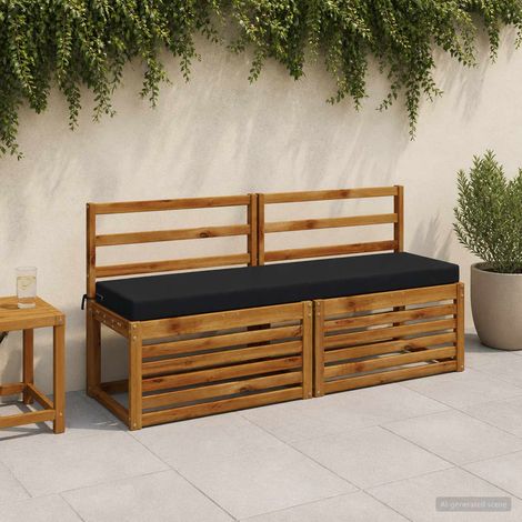 vidaXL Cojín de banco SOEST 100% Poliéster Azul Oscuro 150 x 40 x 8 cm (1/5)