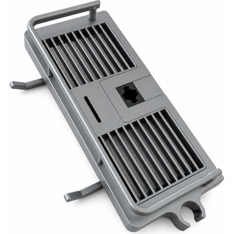 Étagère de Douche ABS sans Perçage pour Barre 19 à 25 mm Gris (1/5)