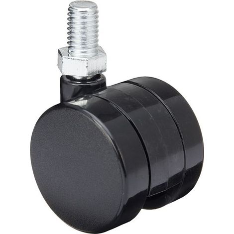 Roulette de meuble 40mm avec axe M10 noir