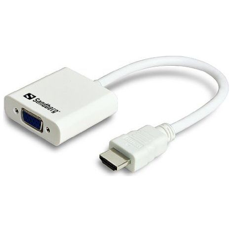 Sandberg HDMI zu VGA Konverter weiß kompakt leicht (1/5)
