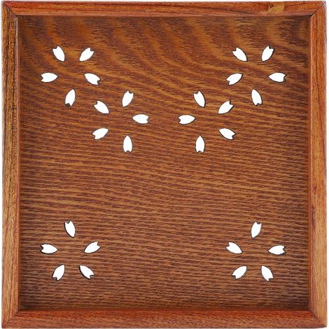 Plateau en Bois pour Thé Café Fruits Snacks 18x18cm - Service Maison Restaurant (1/5)
