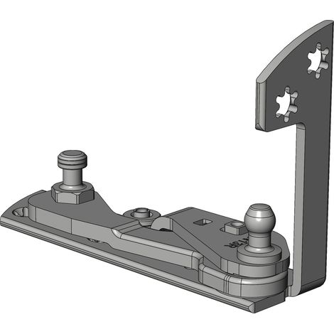 Winkhaus Ecklager activPilot Topstar - Eckumlenkung für Tür- und Fensterflügel bis 130kg - Eurofalz 24mm Versatz 13mm rechts, Stahl verzinkt silberfärbig